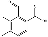 Benzoic acid, 3-fluoro-2-formyl-4-methyl- Structure