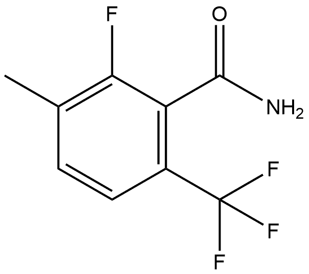 2-Fluoro-3-methyl-6-(trifluoromethyl)benzamide 化学構造式