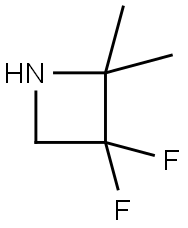 3,3-二氟-2,2-二甲基氮杂环丁烷 结构式