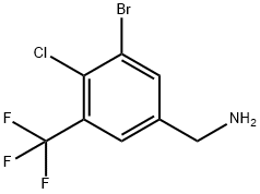 3-Bromo-4-chloro-5-
(trifluoromethyl)benzylamine Struktur