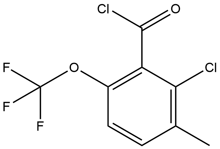 2-Chloro-3-methyl-6-(trifluoromethoxy)benzoyl chloride 结构式