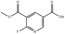 3,5-Pyridinedicarboxylic acid, 2-fluoro-, 3-methyl ester Struktur