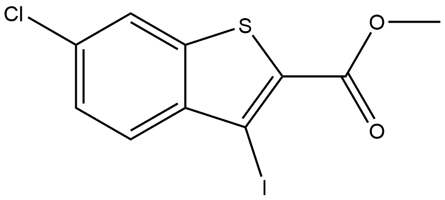 6-氯-3-碘代苯并[B]噻吩-2-羧酸甲酯, 2383417-02-3, 结构式