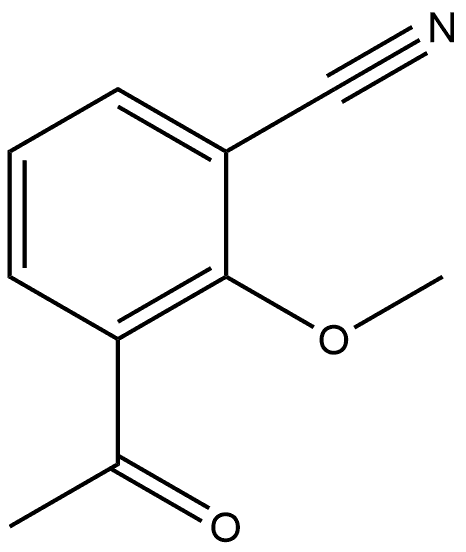 3-乙酰基-2-甲氧基苄腈,2383432-07-1,结构式
