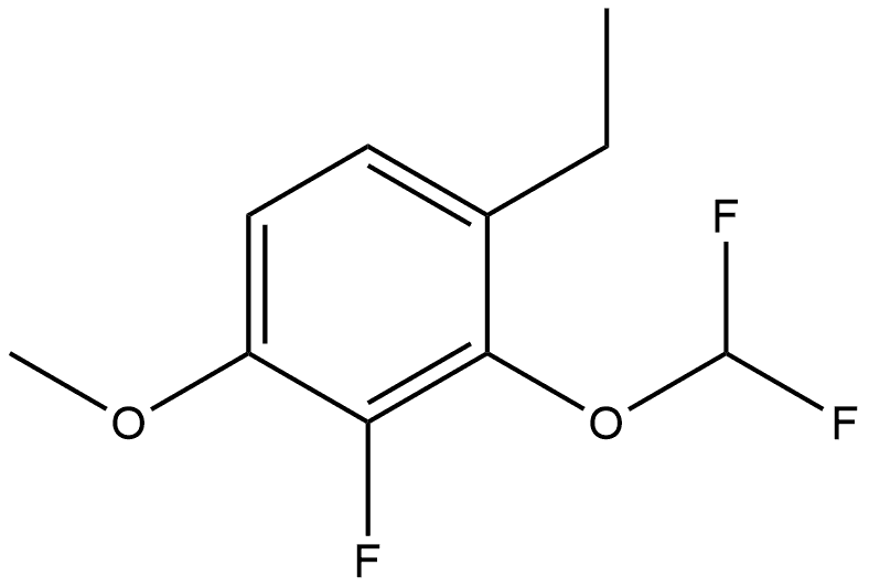 2-(Difluoromethoxy)-1-ethyl-3-fluoro-4-methoxybenzene 结构式
