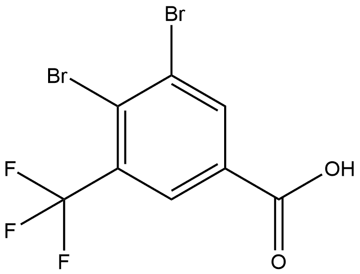 3,4-Dibromo-5-(trifluoromethyl)benzoic acid 结构式