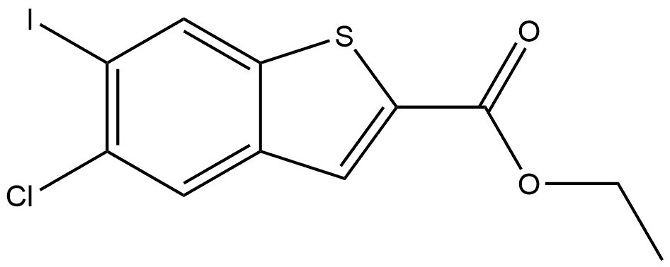 Ethyl 5-chloro-6-iodobenzo[b]thiophene-2-carboxylate Structure