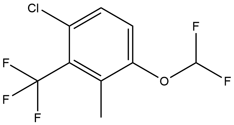 1-Chloro-4-(difluoromethoxy)-3-methyl-2-(trifluoromethyl)benzene,2383586-89-6,结构式