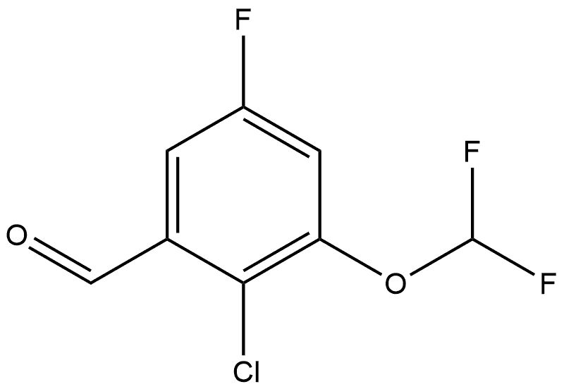 2-Chloro-3-(difluoromethoxy)-5-fluorobenzaldehyde Structure