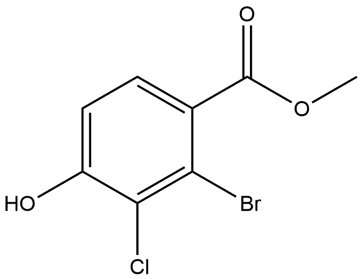 Methyl 2-bromo-3-chloro-4-hydroxybenzoate 结构式