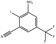 BENZONITRILE, 3-AMINO-2-IODO-5-(TRIFLUOROMETHYL)- Structure