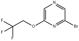 Pyrazine, 2-bromo-6-(2,2,2-trifluoroethoxy)- 化学構造式