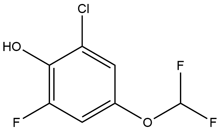 2-Chloro-4-(difluoromethoxy)-6-fluorophenol 结构式