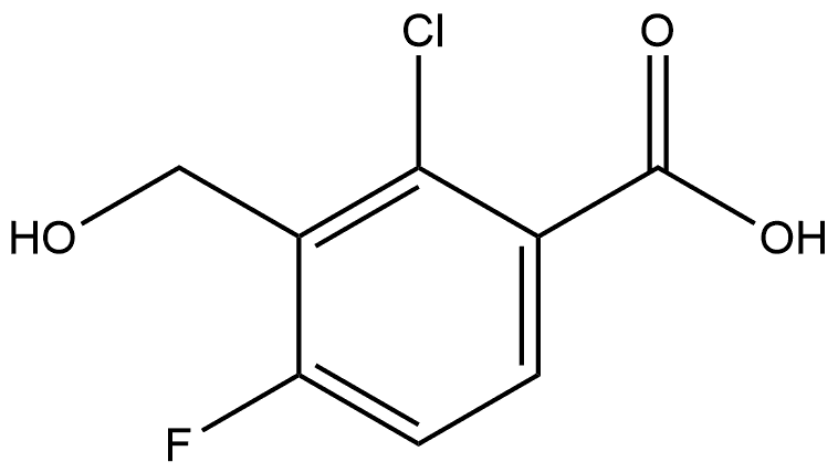2-Chloro-4-fluoro-3-(hydroxymethyl)benzoic acid Structure