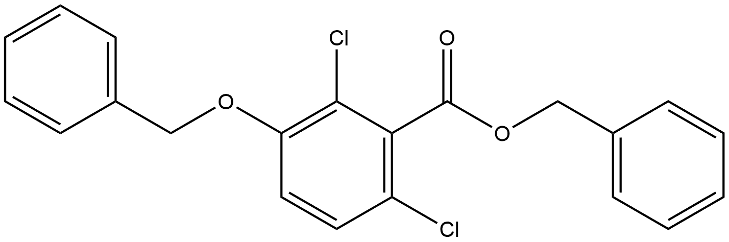 Phenylmethyl 2,6-dichloro-3-(phenylmethoxy)benzoate Structure