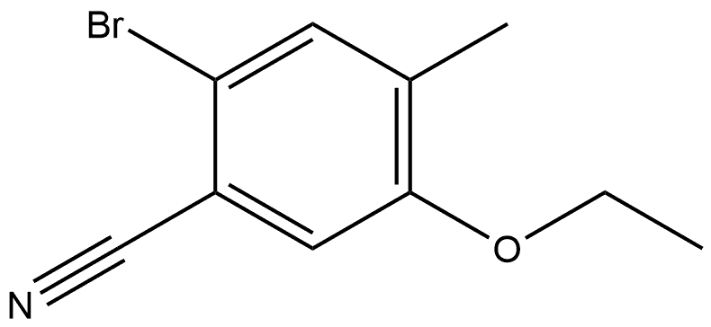 2-Bromo-5-ethoxy-4-methylbenzonitrile,2383778-32-1,结构式