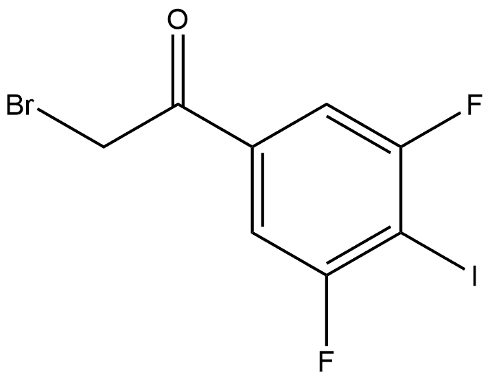 2-Bromo-1-(3,5-difluoro-4-iodophenyl)ethanone Structure