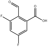 Benzoic acid, 3,5-difluoro-2-formyl- Structure