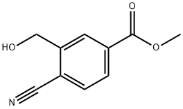 Benzoic acid, 4-cyano-3-(hydroxymethyl)-, methyl ester Structure