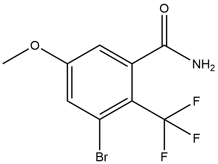 3-Bromo-5-methoxy-2-(trifluoromethyl)benzamide Structure