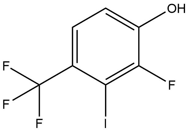 2-Fluoro-3-iodo-4-(trifluoromethyl)phenol 化学構造式