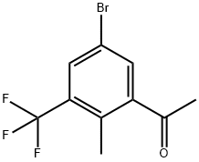 1-(5-溴-2-甲基-3-(三氟甲基)苯基)乙-1-酮,2383968-29-2,结构式