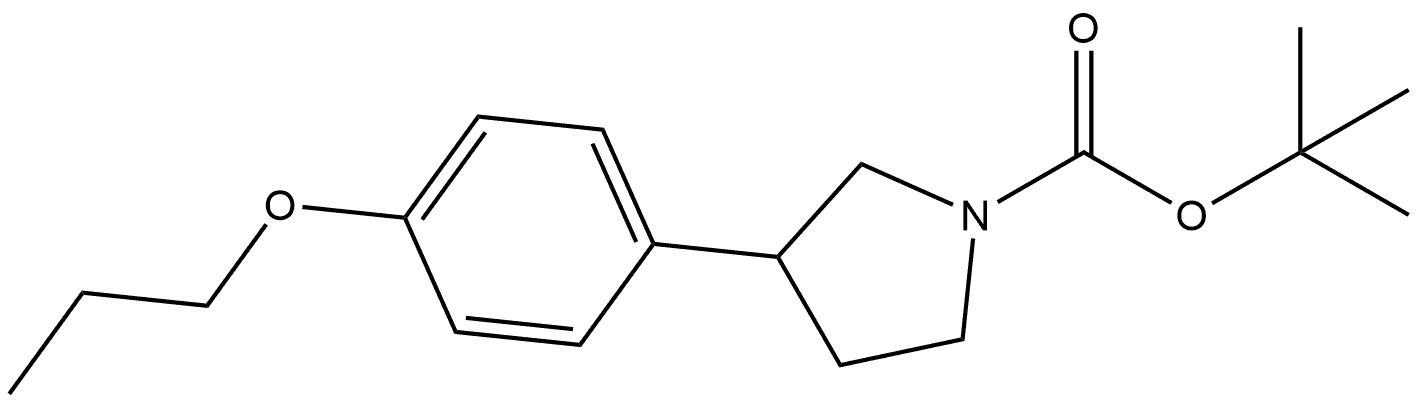 1-Boc-3-(4-propoxyphenyl)pyrrolidine Structure