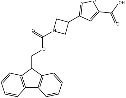 3-(1-{[(9H-fluoren-9-yl)methoxy]carbonyl}azetidin-
3-yl)-1,2-oxazole-5-carboxylic acid Structure