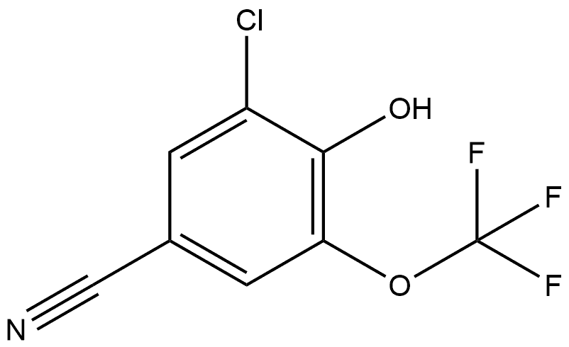 3-Chloro-4-hydroxy-5-(trifluoromethoxy)benzonitrile Structure