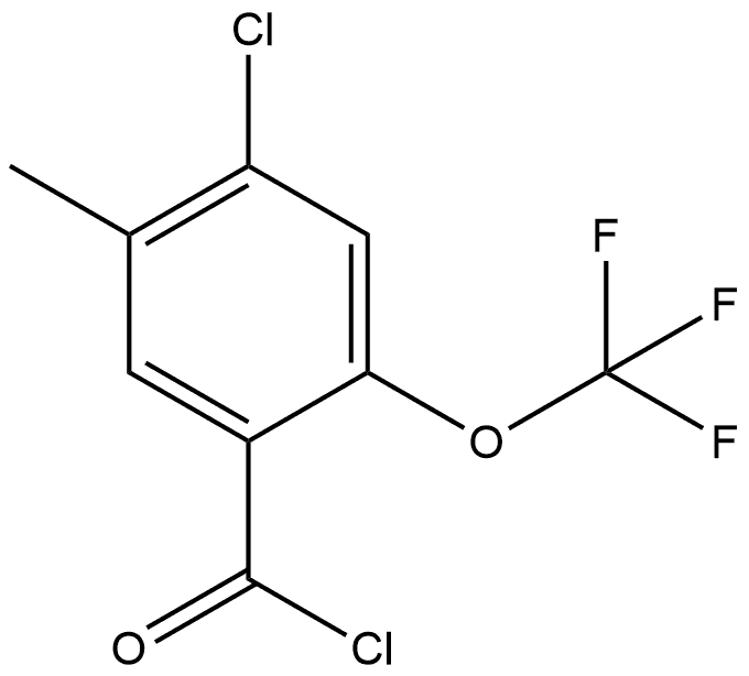 4-Chloro-5-methyl-2-(trifluoromethoxy)benzoyl chloride 结构式