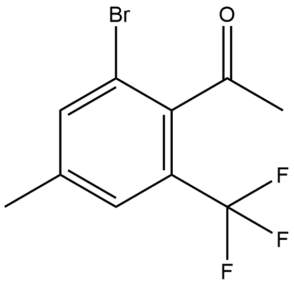 1-[2-Bromo-4-methyl-6-(trifluoromethyl)phenyl]ethanone Structure