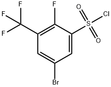 5-Bromo-2-fluoro-3-(trifluoromethyl)benzenesulfonyl chloride, 2384155-52-4, 结构式