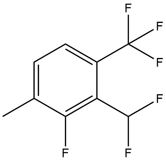 2-(Difluoromethyl)-3-fluoro-4-methyl-1-(trifluoromethyl)benzene Struktur