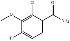 2-Chloro-4-fluoro-3-methoxybenzamide Struktur