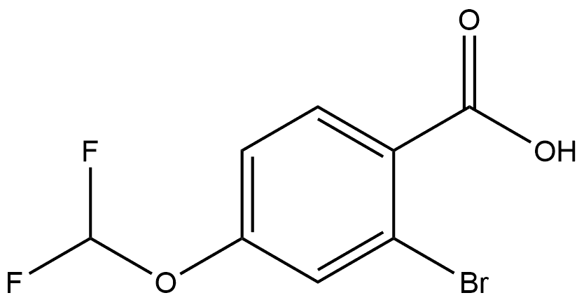 2-Bromo-4-(difluoromethoxy)benzoic acid Structure