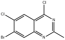 Quinazoline, 7-bromo-4,6-dichloro-2-methyl- 化学構造式