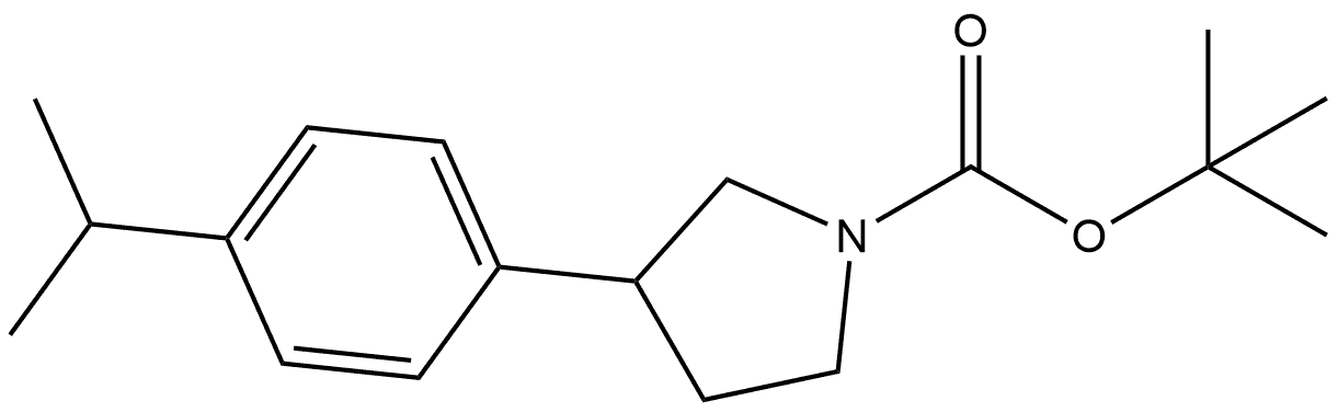 1-BOC-3-(4-异丙基苯基)吡咯烷,2384267-67-6,结构式