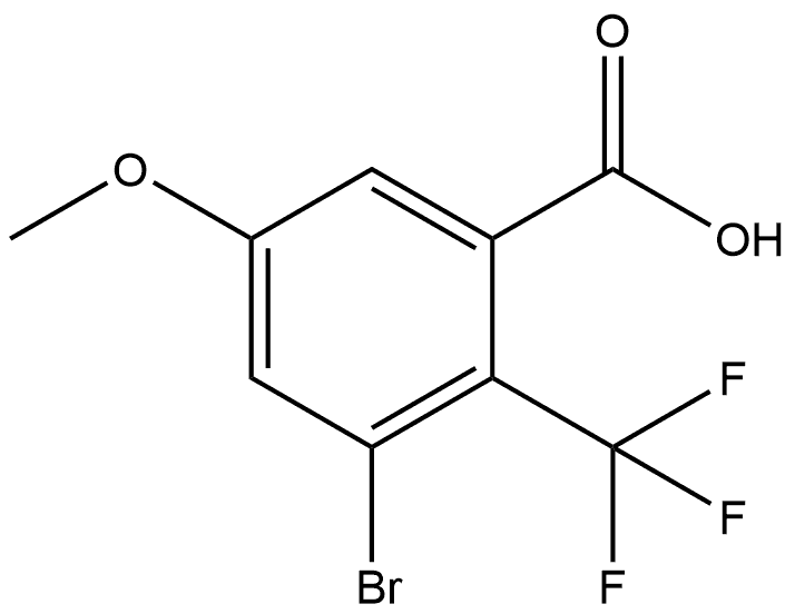 3-Bromo-5-methoxy-2-(trifluoromethyl)benzoic acid Structure