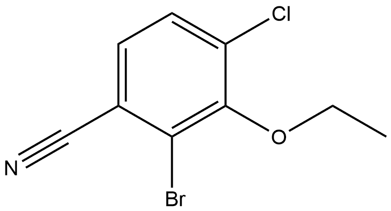 2-Bromo-4-chloro-3-ethoxybenzonitrile Structure
