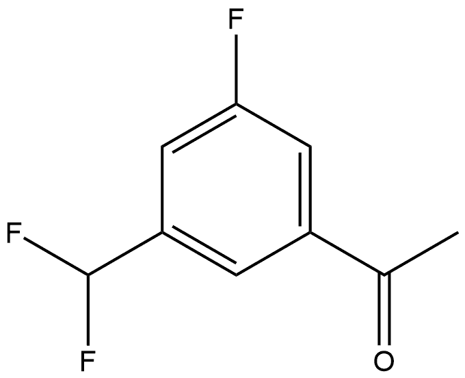 1-[3-(Difluoromethyl)-5-fluorophenyl]ethanone 化学構造式