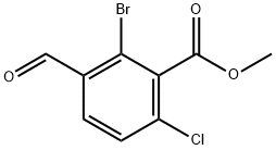 methyl 2-bromo-6-chloro-3-formylbenzoate 化学構造式