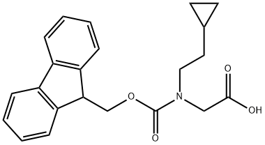 Glycine, N-(2-cyclopropylethyl)-N-[(9H-fluoren-9-ylmethoxy)carbonyl]- Struktur