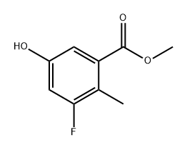 Benzoic acid, 3-fluoro-5-hydroxy-2-methyl-, methyl ester Structure