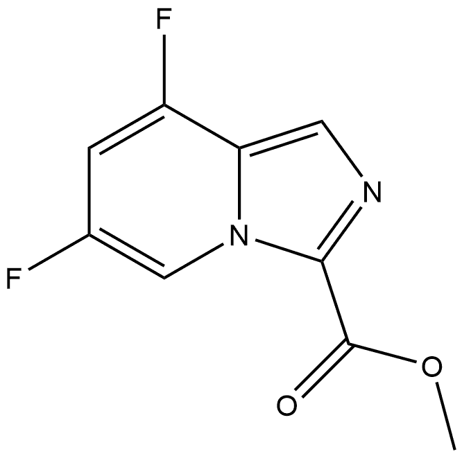 6,8-二氟咪唑并[1,5-A]吡啶-3-甲酸甲酯,2384416-40-2,结构式