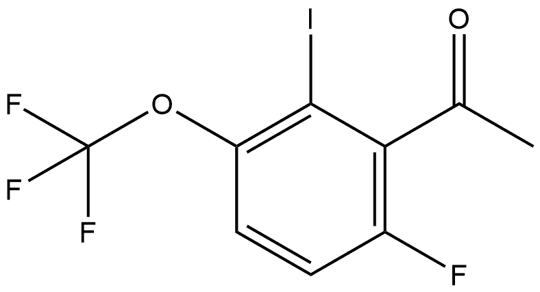 1-[6-Fluoro-2-iodo-3-(trifluoromethoxy)phenyl]ethanone Structure