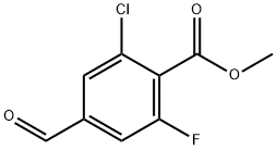 Benzoic acid, 2-chloro-6-fluoro-4-formyl-, methyl ester Structure