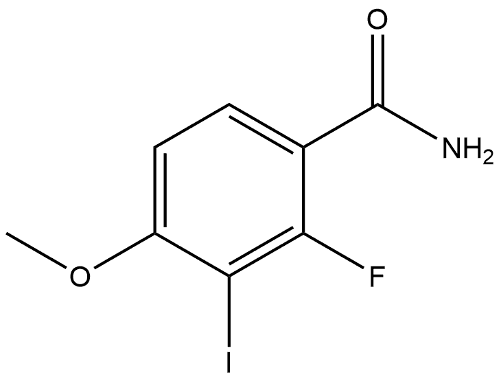 2-fluoro-3-iodo-4-methoxybenzamide Struktur