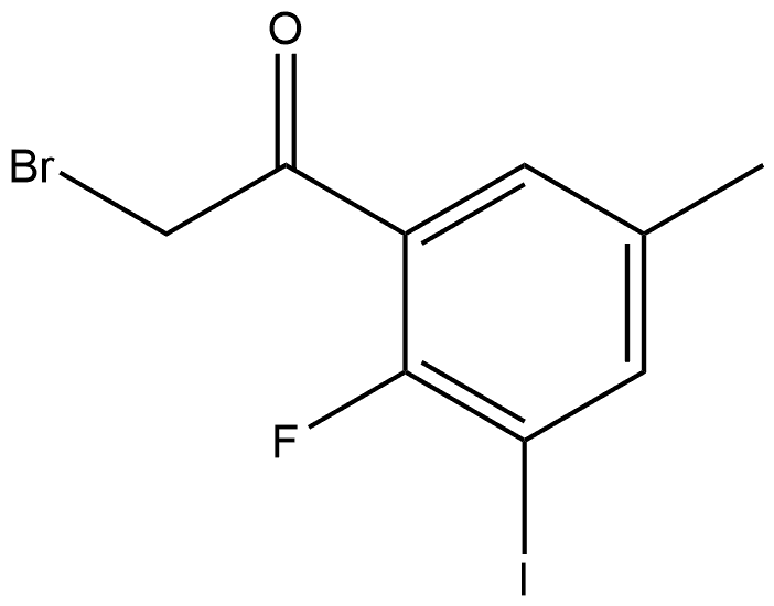 2-Bromo-1-(2-fluoro-3-iodo-5-methylphenyl)ethanone 结构式