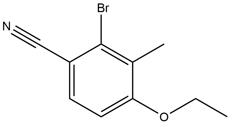 2-Bromo-4-ethoxy-3-methylbenzonitrile Structure