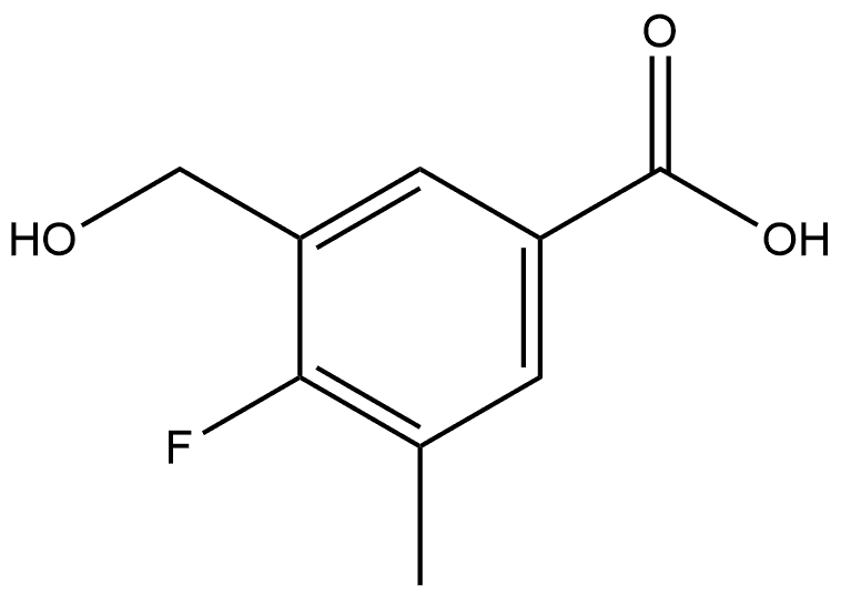 4-Fluoro-3-(hydroxymethyl)-5-methylbenzoic acid Structure